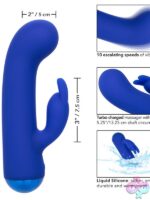 Thicc Chubby Bunny Dual Motor Rabbit Vibrator – Blue - Image 3