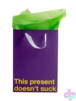 This Present Doesn't Suck Snarky Gift Bag – Purple - Image 2