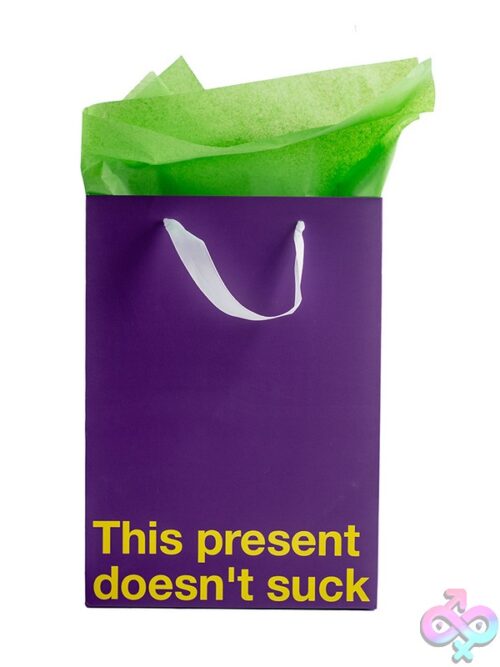 This Present Doesn'T Suck Snarky Gift Bag – Purple - Image 2