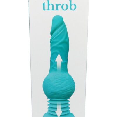 Throb thrusting dildo in teal by Hott Products