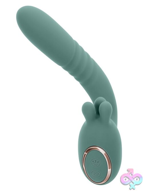 Thrust Into Ecstasy Poseable Thrusting Vibrator In Gray - Image 2