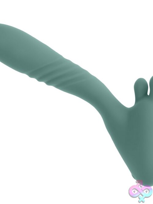 Thrust Into Ecstasy Poseable Thrusting Vibrator In Gray - Image 3