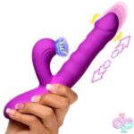 Thrust Wave Thrusting and Sucking Rabbit Vibrator - Purple - Image 6