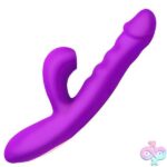 Thrusting and Sucking Rabbit Vibrator - Purple - Image 2
