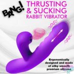 Thrusting and Sucking Rabbit Vibrator - Purple - Image 5