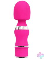 Compact pink Thunder Wand mini vibrator with flexible head and clitoral stimulator by Xcitme