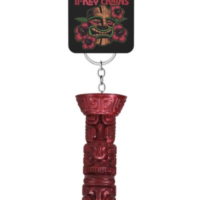 Red silicone Polynesian tiki idol keychain by Doc Johnson