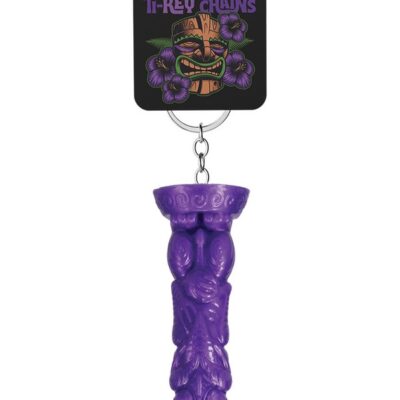 Purple silicone Polynesian tiki spirit idol keychain by Doc Johnson