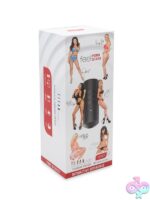 Titan Experience black interactive vibrating stroker with app control by Kiiroo