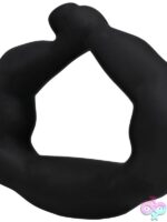 black 32mm silicone cock ring Titanmen Muscle Bound by Doc Johnson