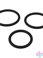 black slim silicone c-ring set 3-piece by Doc Johnson Titanmen