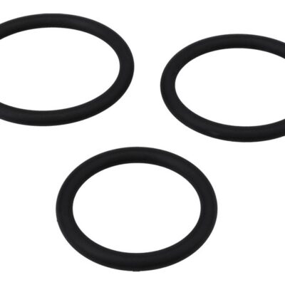 black slim silicone c-ring set 3-piece by Doc Johnson Titanmen