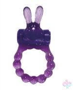 Rabbit strap on vibrating cock ring purple bunny ring by Top Cat Toys AL-284PUR