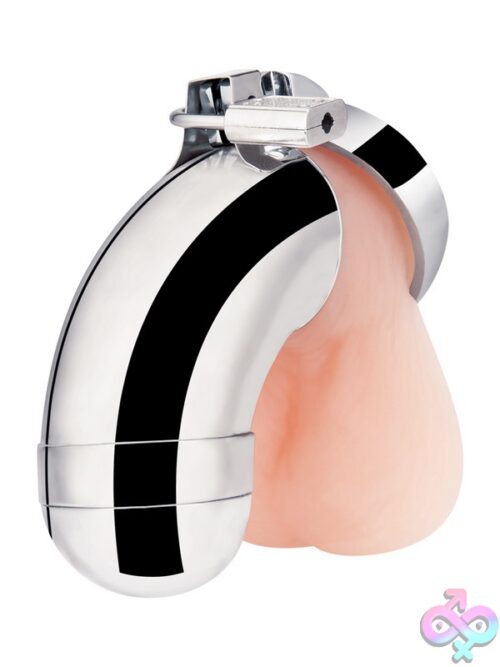 Total Submission Cock Cage In White Metal - Image 2