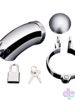 Total Submission Cock Cage in White Metal - Image 3