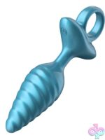 Tapered Swirl Ring Luv Plug – Metallic Blue - Image 2