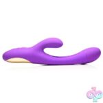 Tri-Flick Flicking Silicone Rabbit Vibrator - Purple - Image 7