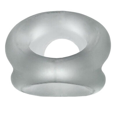 Tri Squeeze Cocksling Clear by Oxballs — 3-ring sling with built-in ball stretcher
