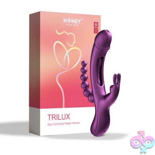 Trilux - App Controlled Rabbit Vibrator - Purple - Image 5