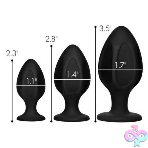 Triple Juicers Silicone Anal Trainer Set - Black - Image 2