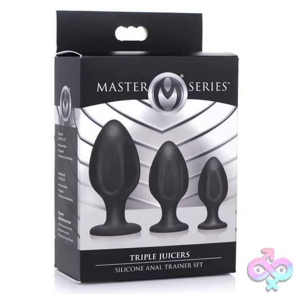 Discreet-Toys-Triple-Juicers-Silicone-Anal-Trainer-Set-Black-Ag684 Triple Juicers Silicone Anal Trainer Set - Black - Image 1