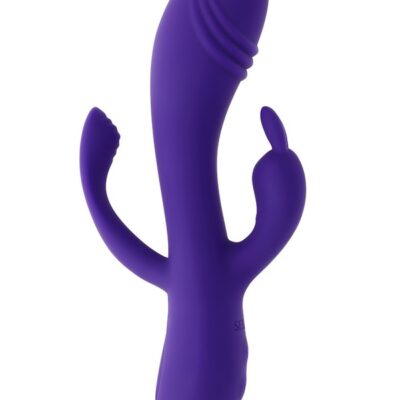 3-point vibrator rabbit Triple Tickle by Selopa in purple silicone