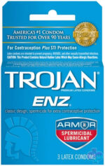 Trojan Condoms Sex Toys - Trojan Enz Armor Spermicidal Lubricated  Condoms - 3 Pack