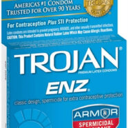 Trojan Condoms Sex Toys - Trojan Enz Armor Spermicidal Lubricated  Condoms - 3 Pack