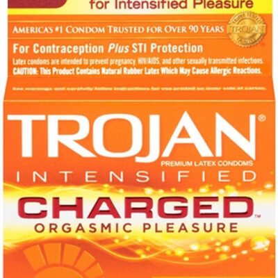 Trojan Intensified Charged Orgasmic Pleasure Condoms 3 Pack by Trojan Condoms