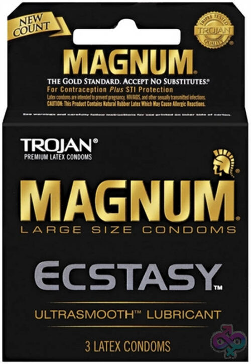 Trojan Condoms Sex Toys - Trojan Magnum Ecstasy - 3 Pack