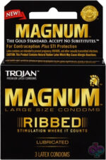Trojan Condoms Sex Toys - Trojan Magnum Ribbed - 3 Pack