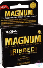 Trojan Condoms Sex Toys - Trojan Magnum Ribbed - 3 Pack