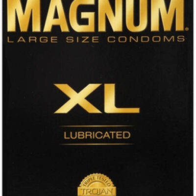 Trojan Magnum XL 12 Pack condoms by Trojan Condoms — large size lubricated latex condoms