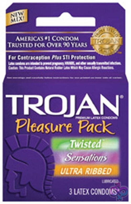 Trojan Condoms Sex Toys - Trojan Pleasure Pack - 3 Pack