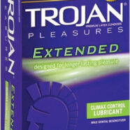 Trojan Condoms Sex Toys - Trojan Pleasures Extended Pleasure - 12 Pack