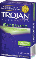 Trojan Condoms Sex Toys - Trojan Pleasures Extended Pleasure - 12 Pack