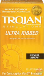 Trojan Condoms Sex Toys - Trojan Stimulations Ulta Ribbed - 12 Pack