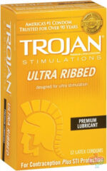 Trojan Condoms Sex Toys - Trojan Stimulations Ulta Ribbed - 12 Pack