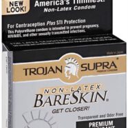 Trojan Condoms Sex Toys - Trojan Supra Bareskin Polyurethane - 3 Pack