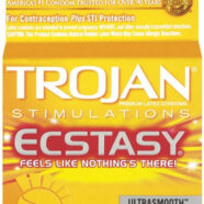 Trojan Condoms Sex Toys - Trojan Ultra Ribbed Ecstasy - 3 Pack