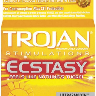 Trojan Ultra Ribbed Ecstasy 3 Pack condoms by Trojan Condoms