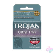 Trojan Condoms Sex Toys - Trojan Ultra Thin Armor Spermicidal Condoms - 3 Pack
