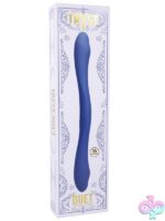 Bendable periwinkle blue double ended vibrator with wireless remote by Doc Johnson