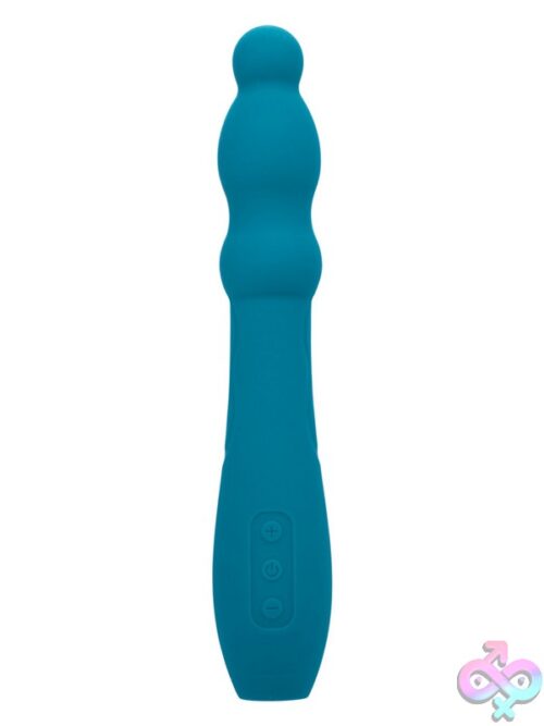 Turbo Glide Ripple Silicone Vibrating Massager – Blue - Image 2