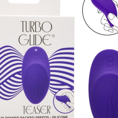 Turbo Glide Teaser purple silicone handheld massager by California Exotic Novelties