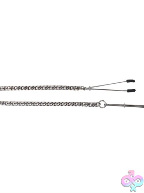 Spartacus Tweezer Clamps With Jewel Chain – Silver - Image 2