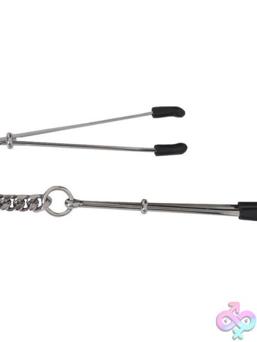 Spartacus Tweezer Clamps With Jewel Chain – Silver - Image 3