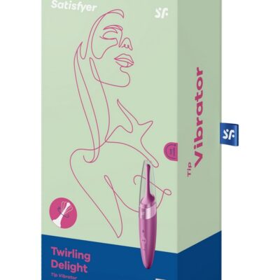 Purple pinpoint silicone travel vibrator with protective hygienic cap by Satisfyer