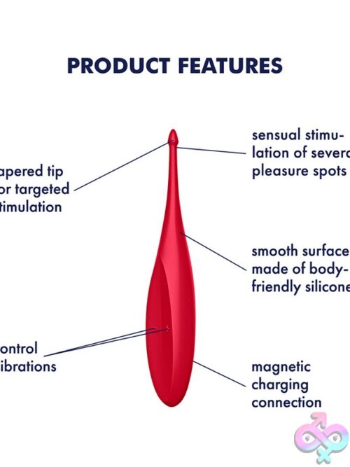 Twirling Fun Clitoral Vibrator In Poppy Red - Image 3