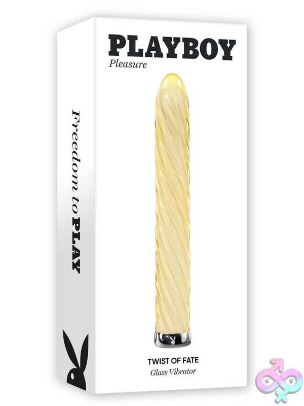 Discreet-Toys-Twist-Of-Fate-Nu-Pb-Rs-5629-2 Twist Of Fate Spiral-Textured Beige Glass Vibrator By Playboy Pleasure